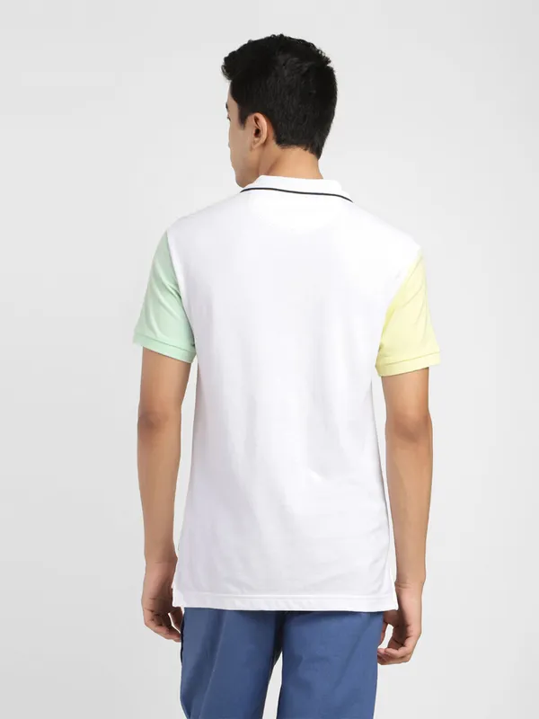 Levis white cotton polo t shirt