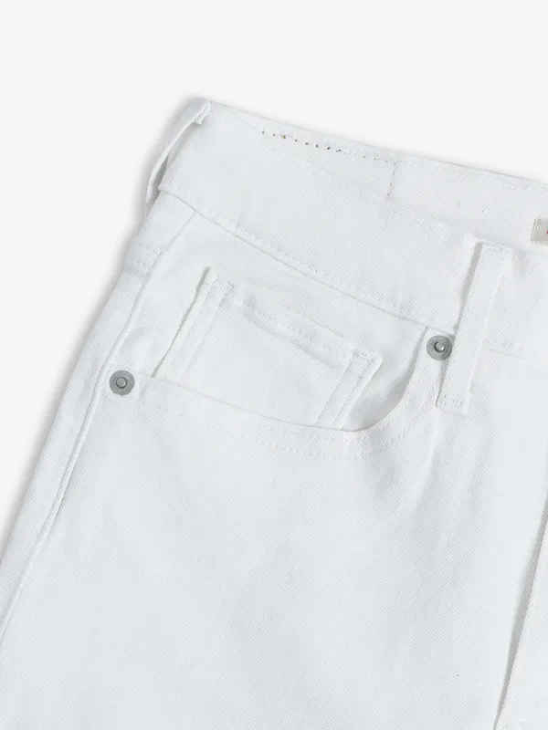 Levis white solid super skinny jeans