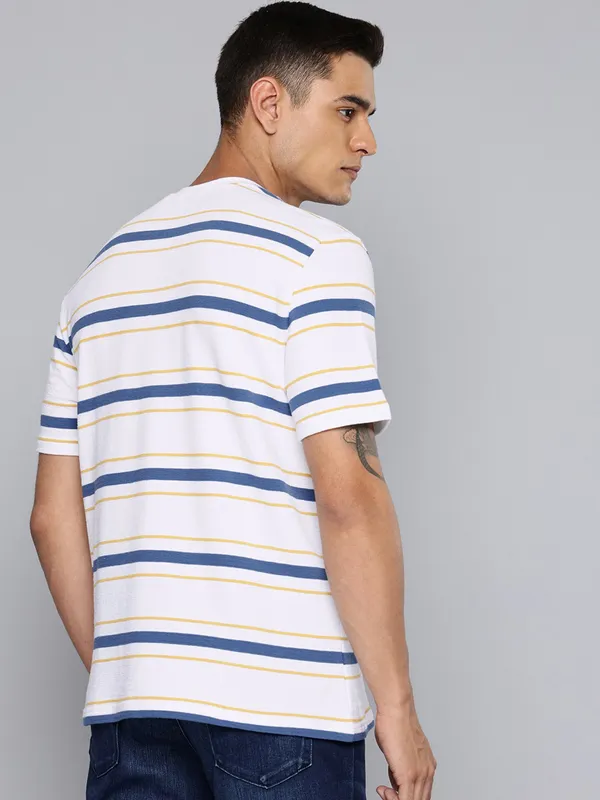 LEVIS white stripe cotton t-shirt for men