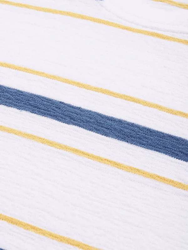 LEVIS white stripe cotton t-shirt for men