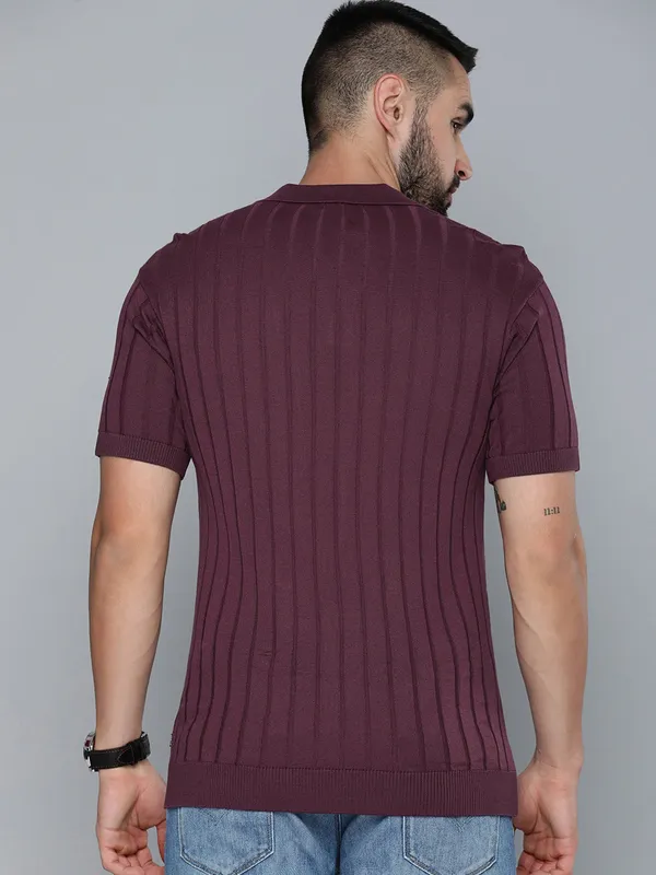 Levis wine stripe t-shirt