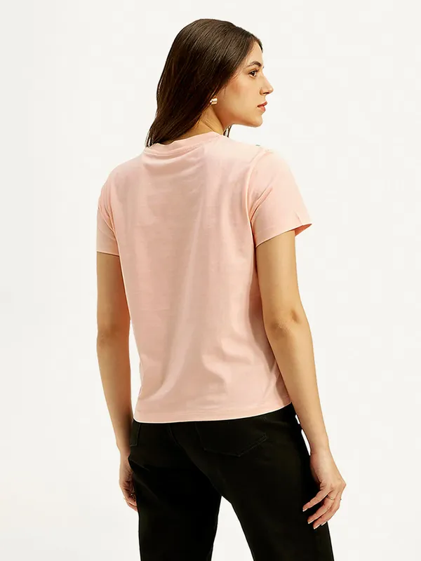 LEVIS women cotton peach t-shirt