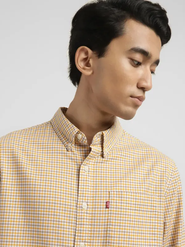 LEVIS yellow checks casual shirt