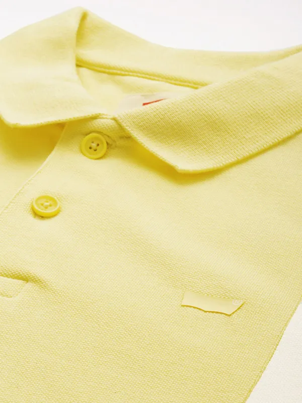 Levis yellow color block polo t shirt