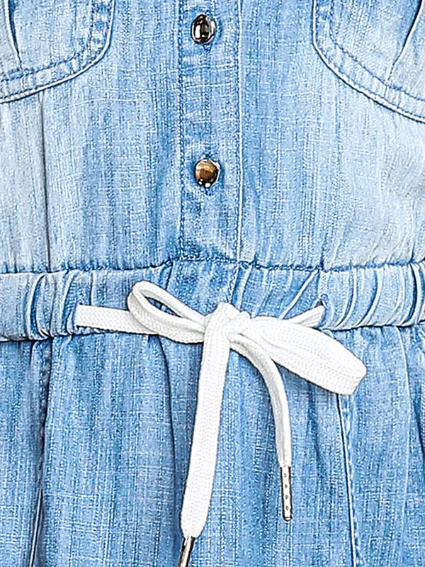 Light blue washed denim frock