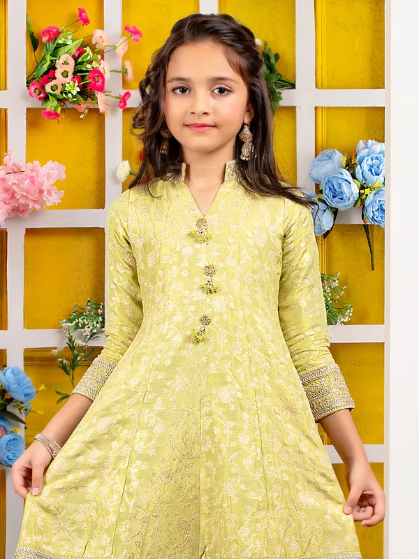 Light green pakistani style silk salwar suit