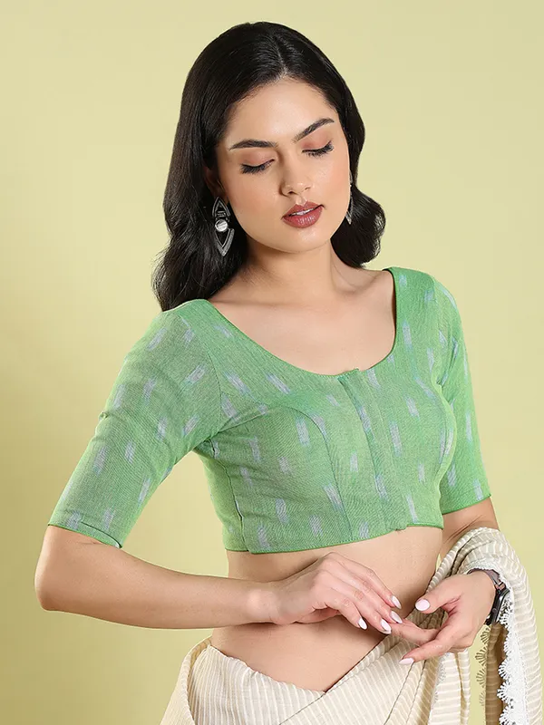 Light green printed blouse