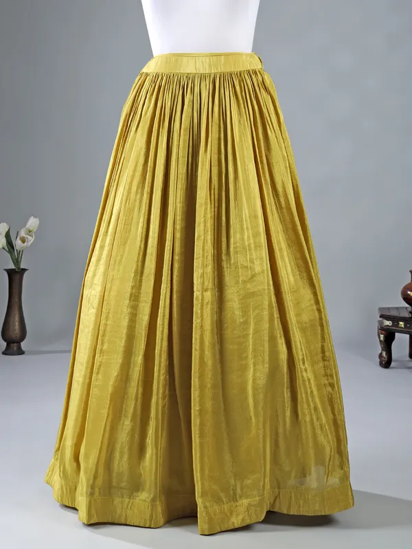 Light green silk lehenga suit with dupatta
