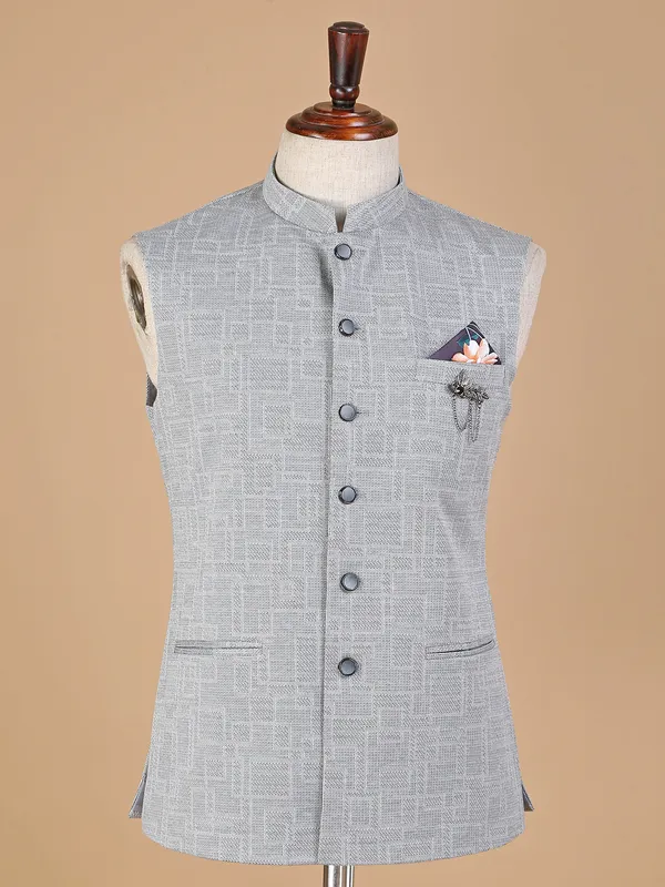 Light grey jute waistcoat