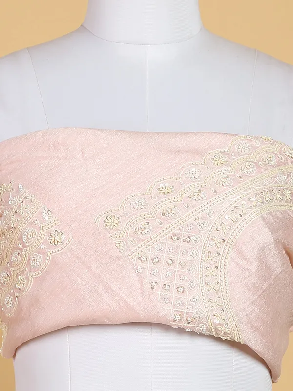 Light pink bridal unstitched lehenga choli