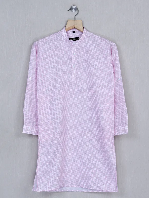 Light pink designer festive kurta suit for boys