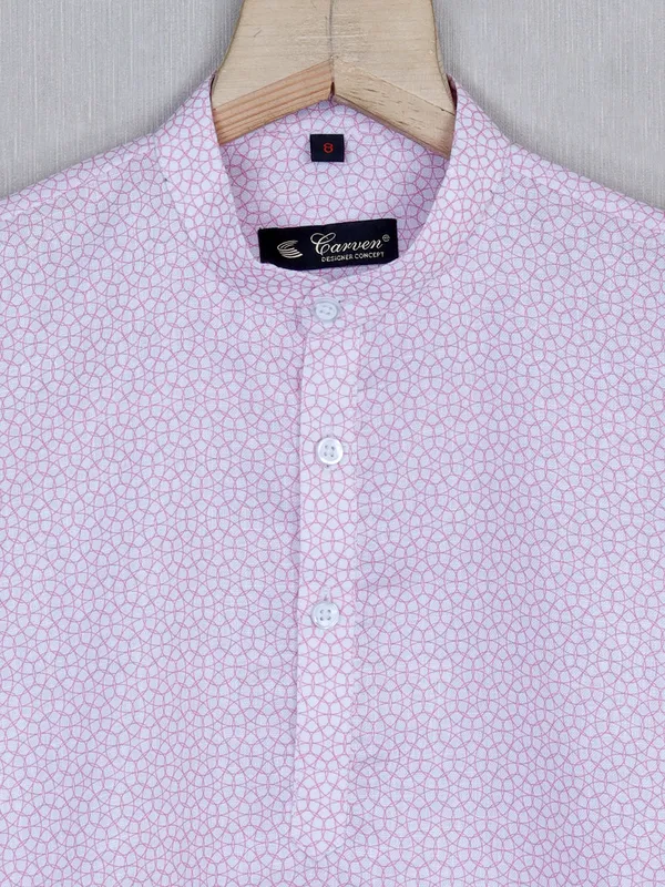 Light pink designer festive kurta suit for boys
