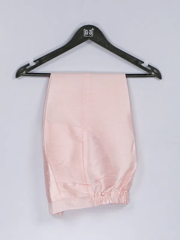 Light pink silk boys waistcoat set