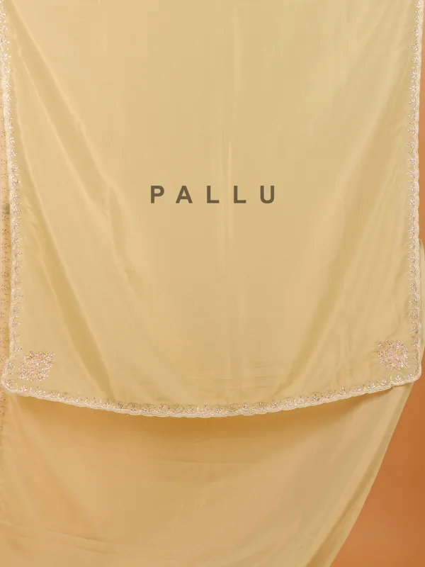 Light pista green organza saree for wedding wear