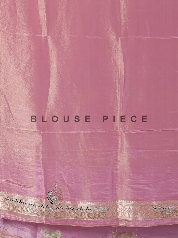 Light purple dola tissue silk saree with zardosi embellishments