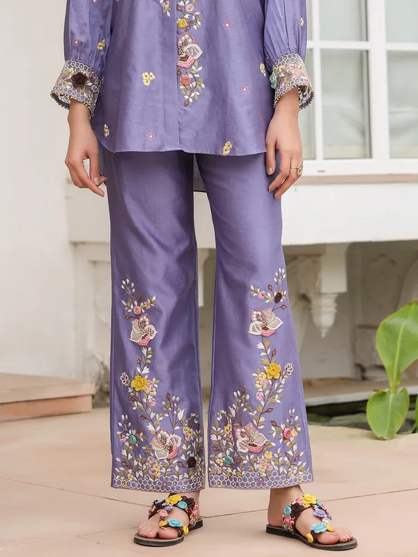 Light purple silk tencel co-ord set