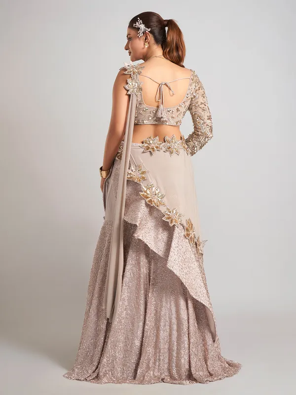 Light purple soft net lehenga choli for party wear