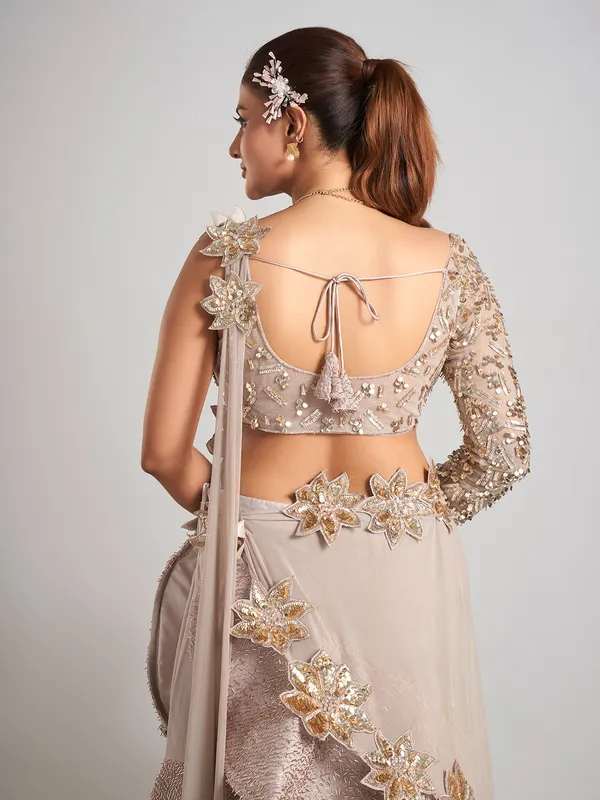 Light purple soft net lehenga choli for party wear