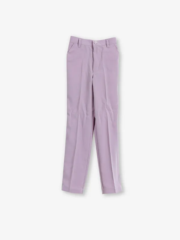 Light purple terry rayon solid coat suit