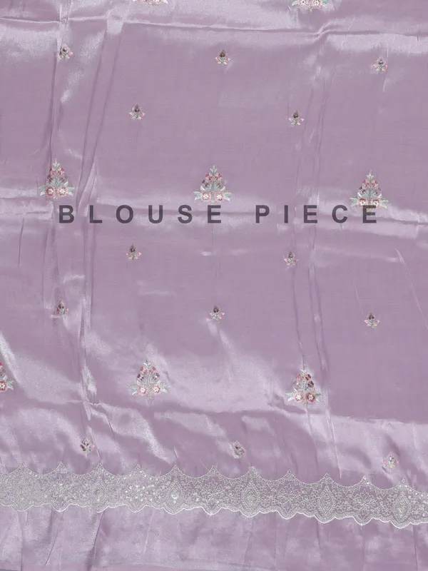 Light purple tissue silk saree with thread beauty