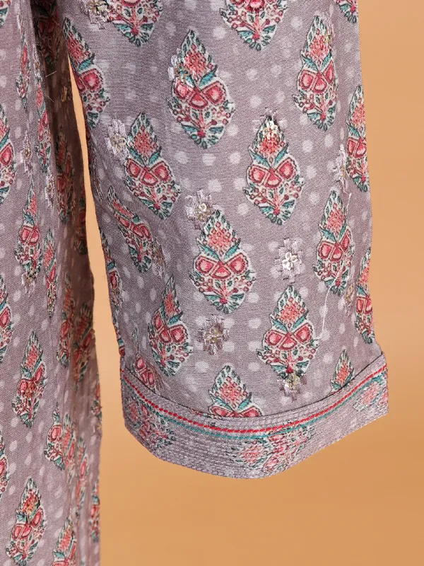 Light wine cotton festive wear kurta suit  for men
