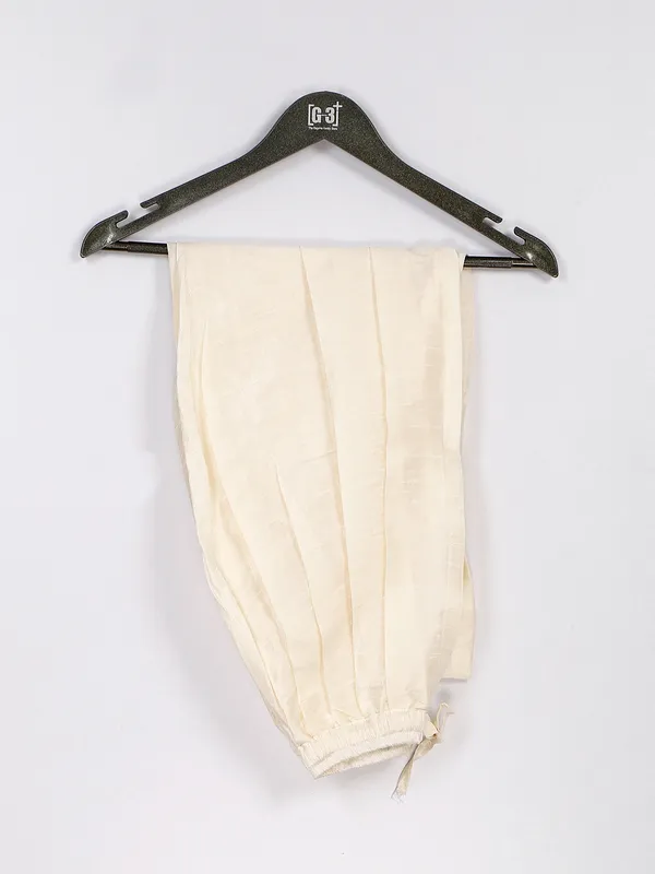 Light yellow georgette indowestern