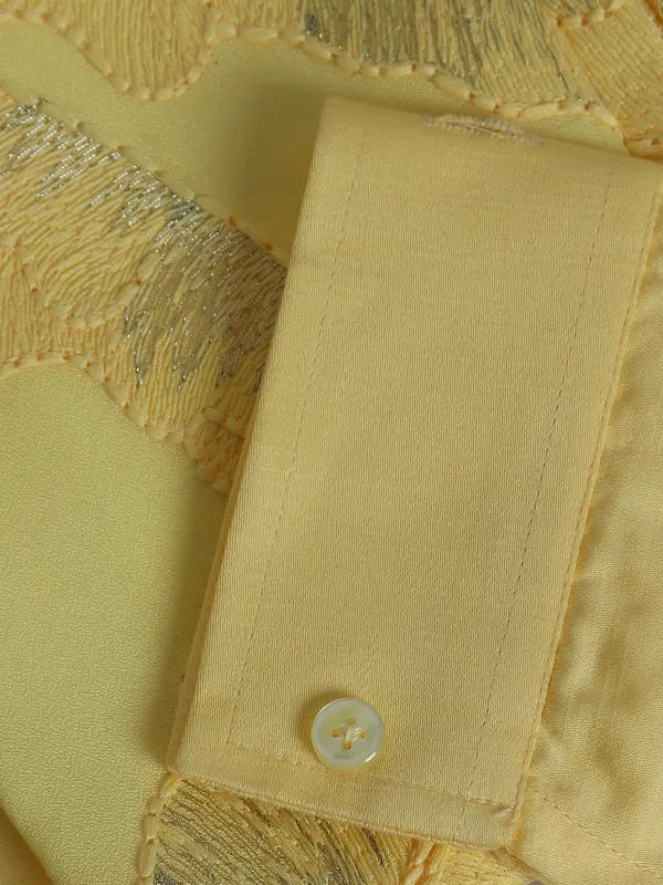 Light yellow silk waistcoat with shirt
