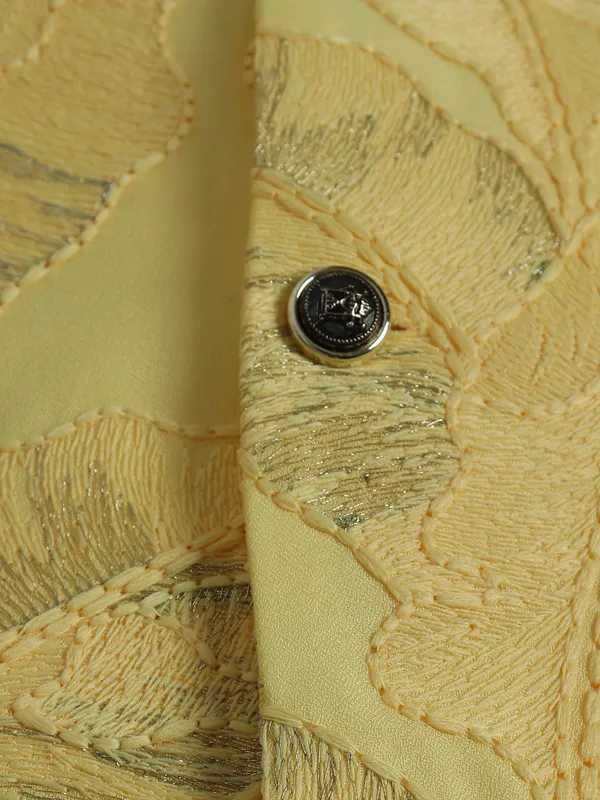 Light yellow silk waistcoat with shirt