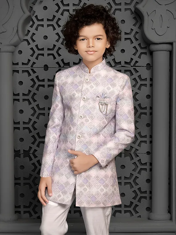 Lilac purple all time classy indo western for boys
