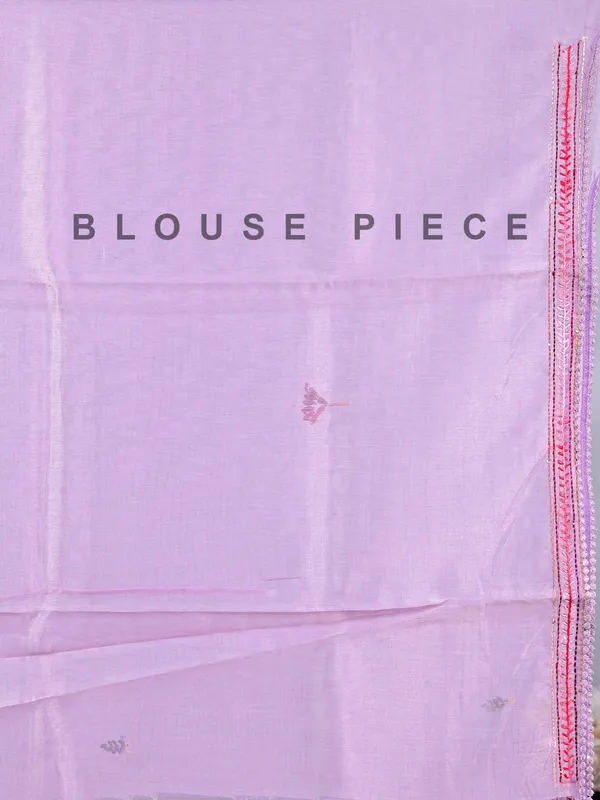 Lilac purple cotton silk saree for festivals