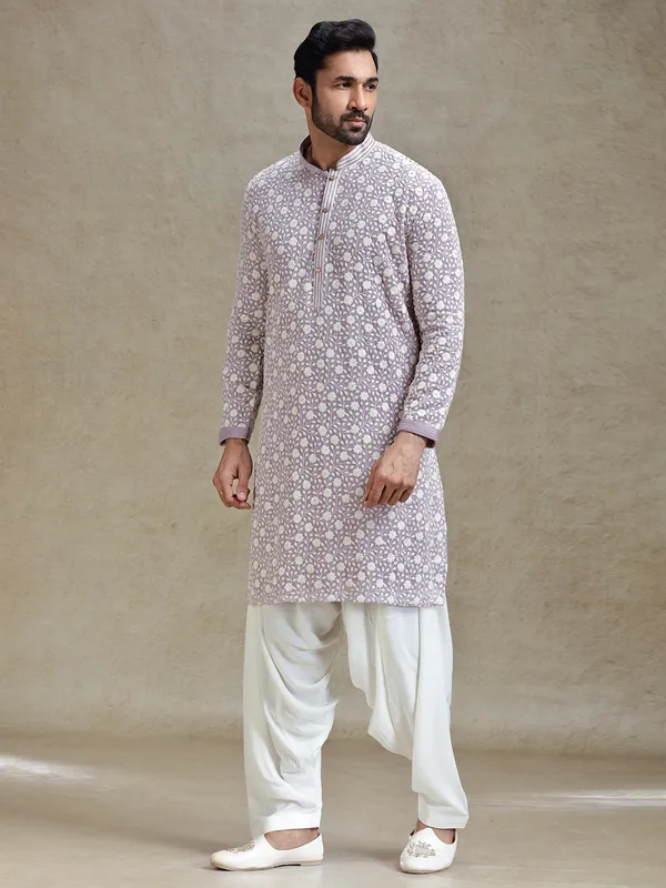 Lilac purple ethereal charm kurta salwar set