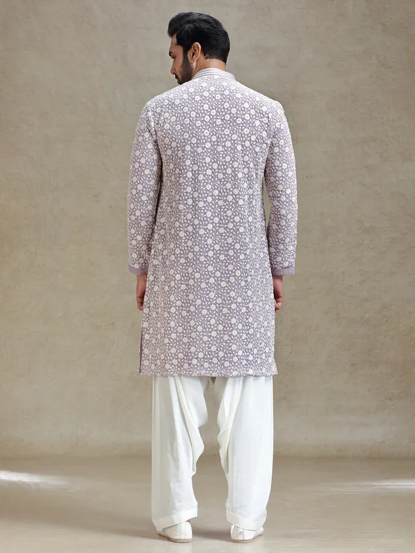 Lilac purple ethereal charm kurta salwar set
