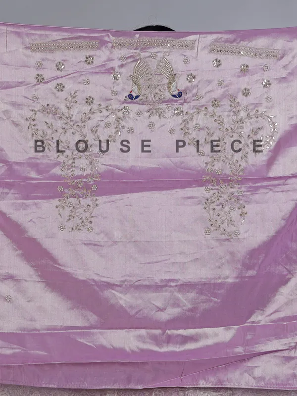 Lilac purple kanjivaram silk wedding wear saree