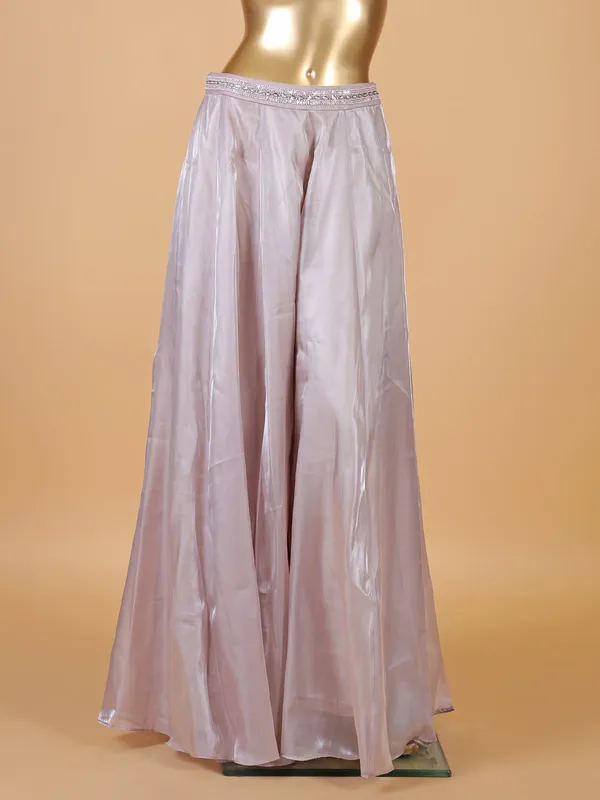 Lilac purple organza palazzo salwar suit