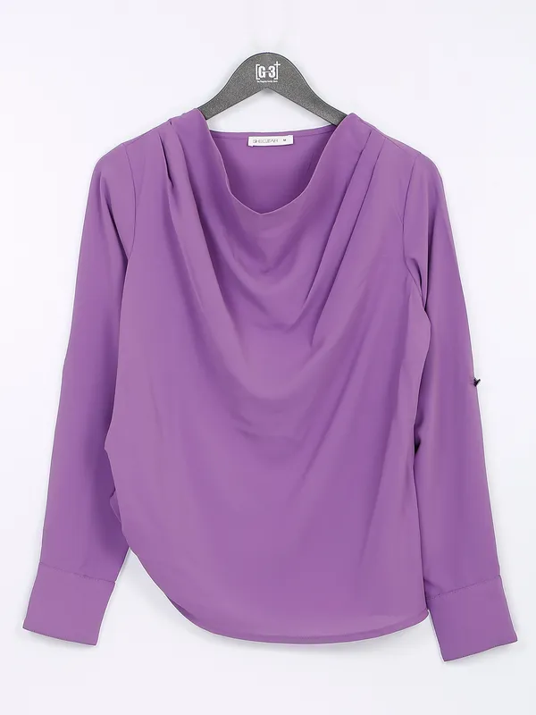 Lilac purple plain t shirt