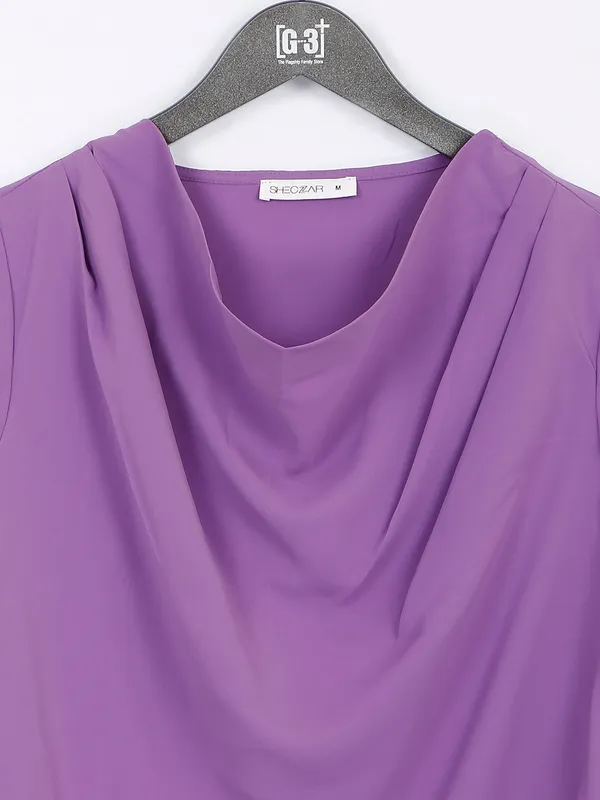 Lilac purple plain t shirt