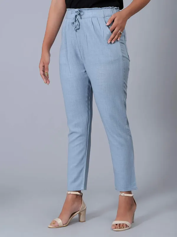 Linen sky blue comfortable pyjama