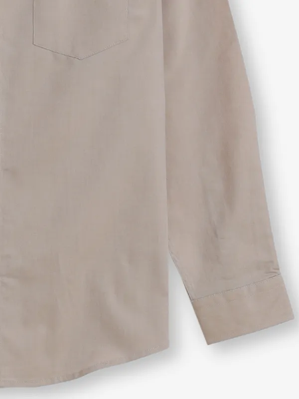 LOUIS PHILIPPE beige plain shirt for men