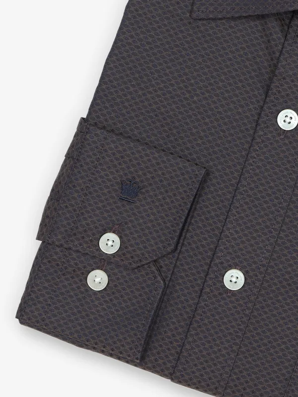 LOUIS PHILIPPE brown cotton shirt