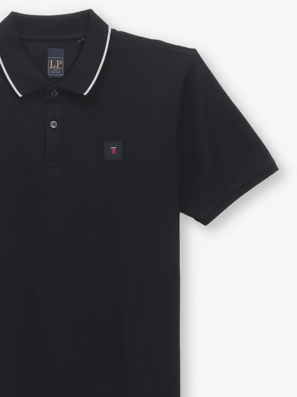 LOUIS PHILIPPE cotton black t-shirt for men