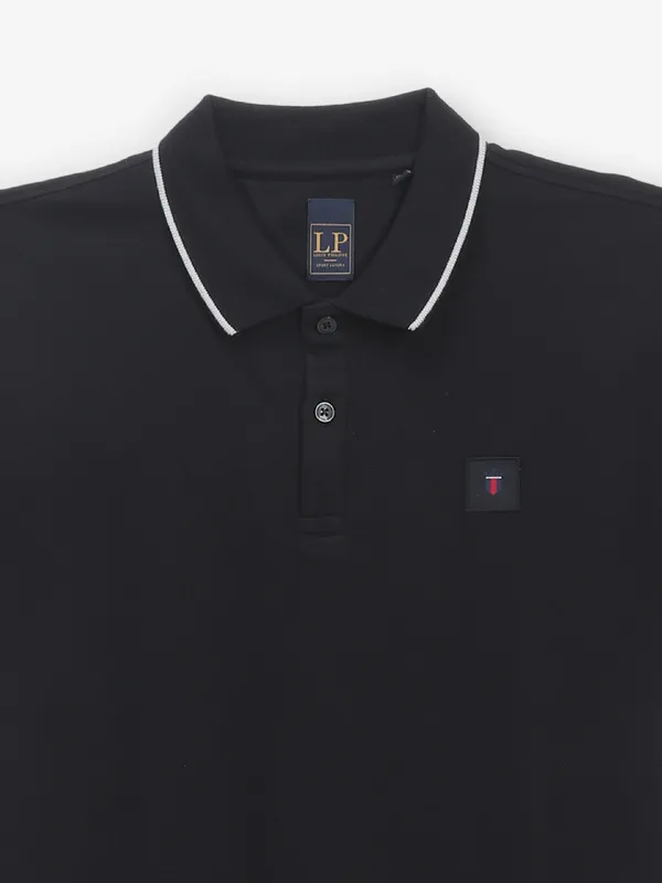 LOUIS PHILIPPE cotton black t-shirt for men