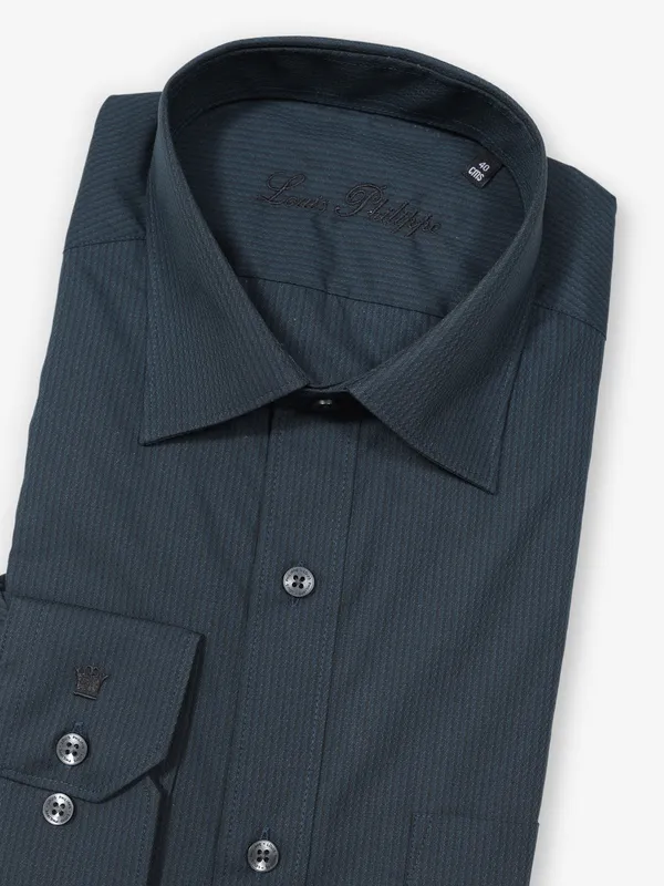 LOUIS PHILIPPE dark blue printed formal shirt