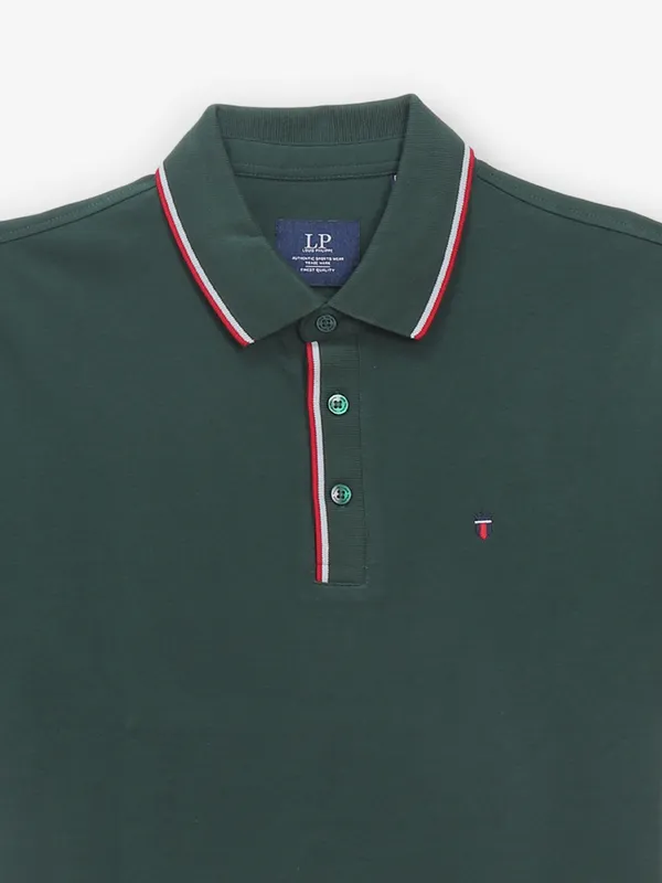 LOUIS PHILIPPE deep green polo t-shirt