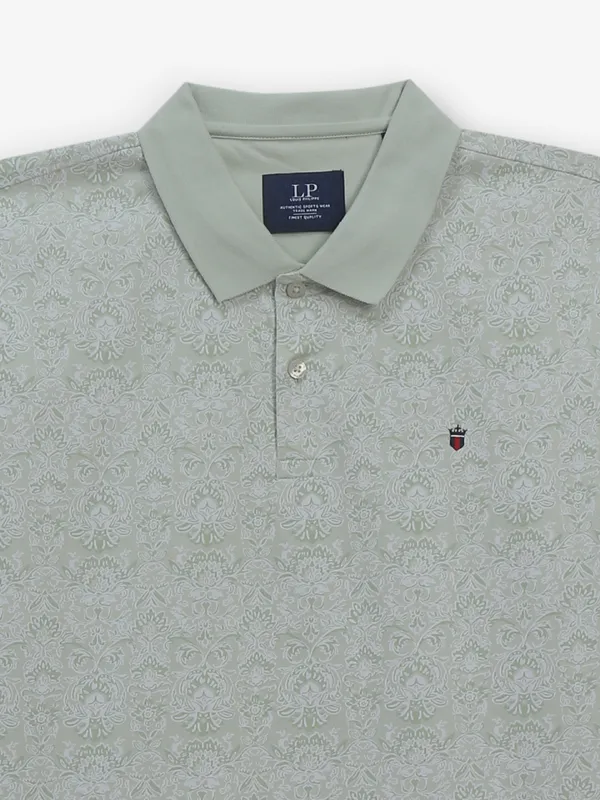 LOUIS PHILIPPE pista green printed t-shirt