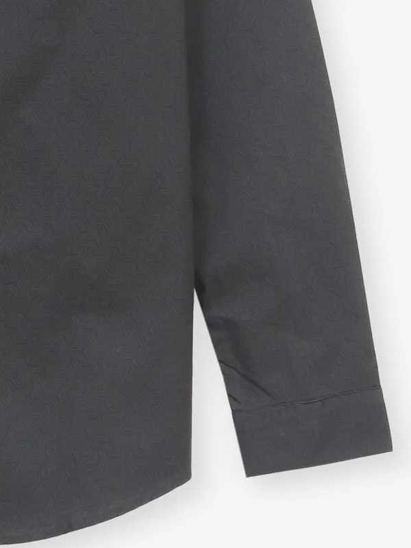 LOUIS PHILIPPE plain cotton black casual shirt