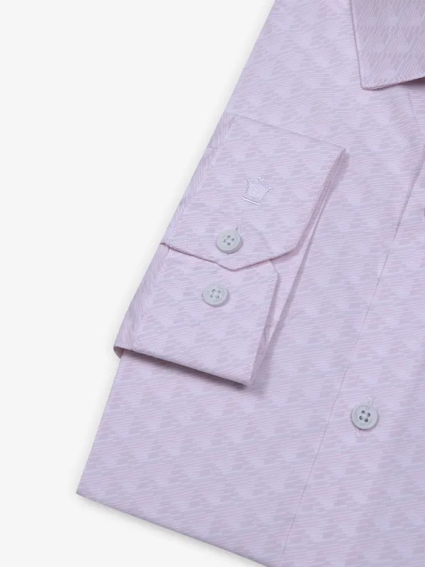 LOUIS PHILIPPE plain pink cotton formal shirt