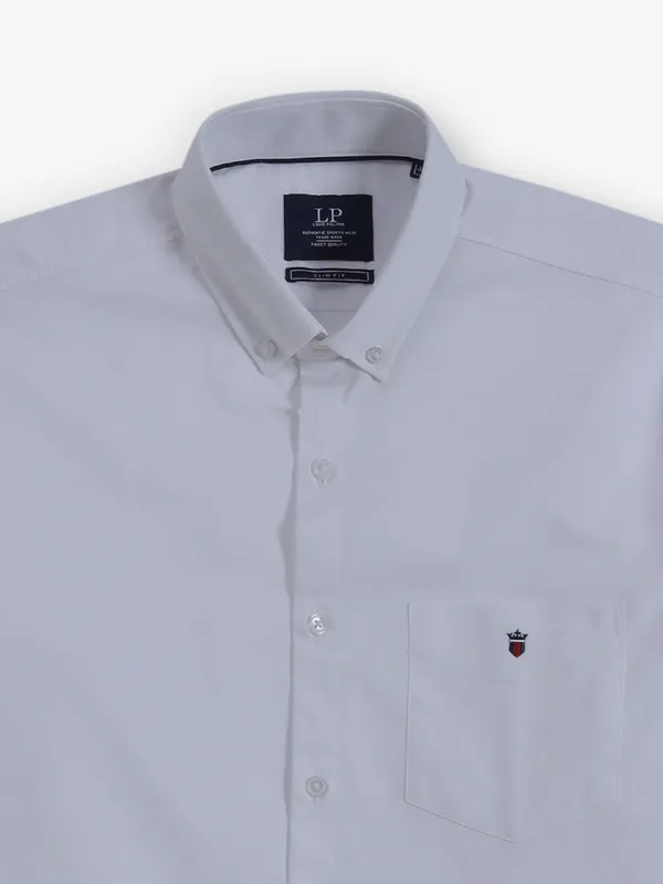 LOUIS PHILIPPE plain white shirt for men