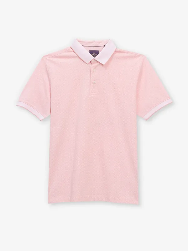 LOUIS PHILIPPE printed peach cotton t-shirt