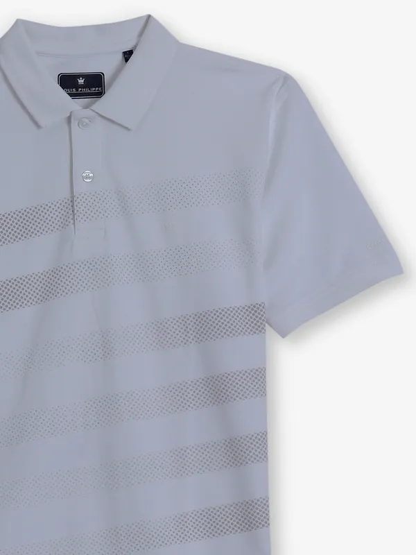 LOUIS PHILIPPE printed white cotton t-shirt