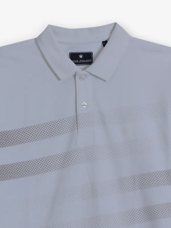 LOUIS PHILIPPE printed white cotton t-shirt
